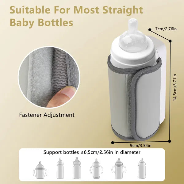Portable Bottle Warmer On The Go Baby Milk Warmer Milk Formula Warmer For Travel With 6 Heating Levels USB Rechargeable Keep Milk Warm For 5 Hours